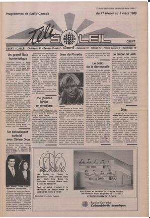 Le Soleil de Colombie, February 24, 1989, page 7