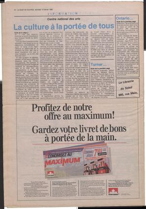 Le Soleil de Colombie, February 10, 1989, page 16