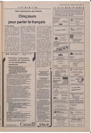 Le Soleil de Colombie, February 10, 1989, page 13
