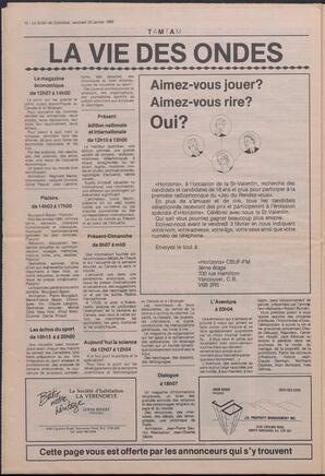 Le Soleil de Colombie, January 20, 1989, page 10
