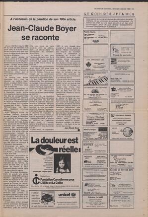 Le Soleil de Colombie, January 6, 1989, page 13