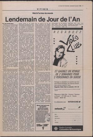 Le Soleil de Colombie, January 6, 1989, page 11