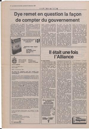 Le Soleil de Colombie, December 23, 1988, page 18