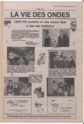 Le Soleil de Colombie, December 23, 1988, page 15
