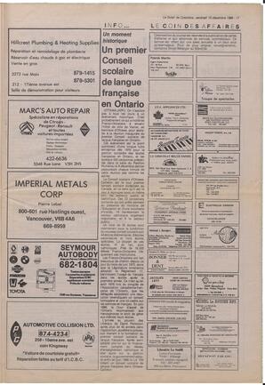 Le Soleil de Colombie, December 16, 1988, page 17