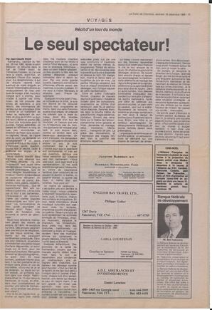 Le Soleil de Colombie, December 16, 1988, page 15