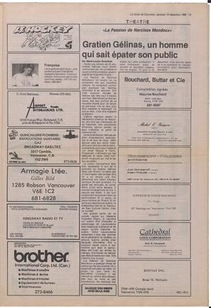 Le Soleil de Colombie, December 16, 1988, page 13