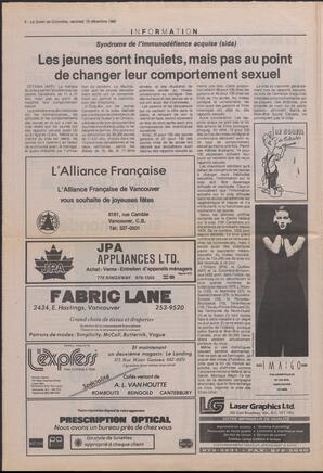 Le Soleil de Colombie, December 16, 1988, page 8