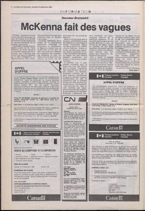 Le Soleil de Colombie, December 9, 1988, page 4