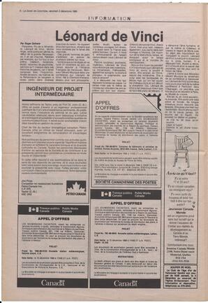 Le Soleil de Colombie, December 2, 1988, page 6