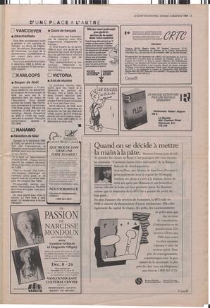 Le Soleil de Colombie, December 2, 1988, page 3