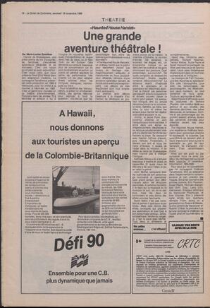 Le Soleil de Colombie, November 18, 1988, page 34