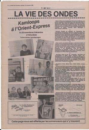 Le Soleil de Colombie, November 18, 1988, page 30