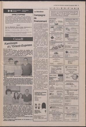 Le Soleil de Colombie, November 18, 1988, page 13