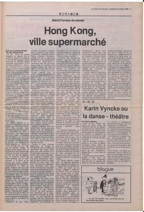 Le Soleil de Colombie, October 28, 1988, page 11
