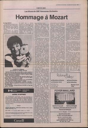 Le Soleil de Colombie, October 28, 1988, page 3