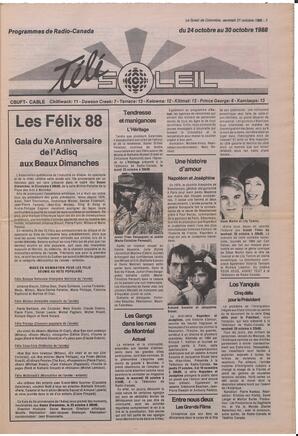 Le Soleil de Colombie, October 21, 1988, page 7