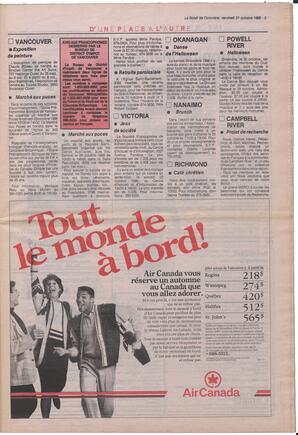 Le Soleil de Colombie, October 21, 1988, page 3