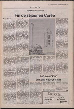 Le Soleil de Colombie, October 14, 1988, page 12