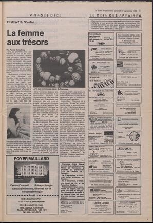 Le Soleil de Colombie, September 23, 1988, page 13