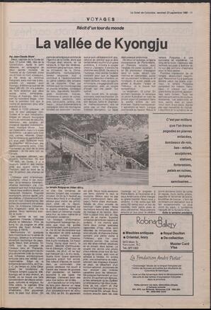 Le Soleil de Colombie, September 23, 1988, page 11