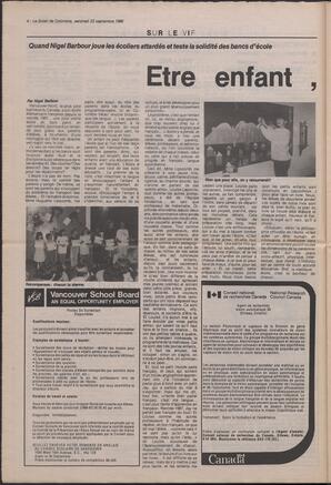 Le Soleil de Colombie, September 23, 1988, page 4