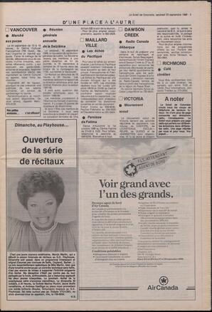 Le Soleil de Colombie, September 23, 1988, page 3