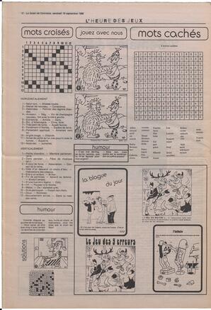 Le Soleil de Colombie, September 16, 1988, page 12