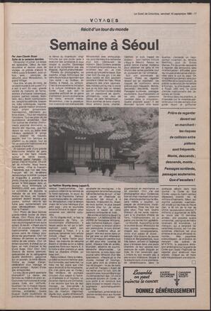 Le Soleil de Colombie, September 16, 1988, page 11