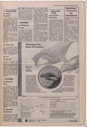 Le Soleil de Colombie, September 16, 1988, page 3