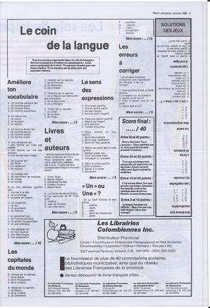 Le Soleil de Colombie, September 7, 1988, page 19