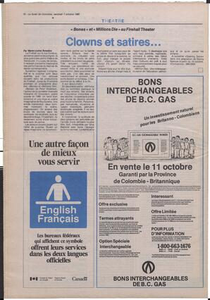 Le Soleil de Colombie, September 7, 1988, page 16