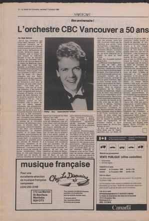 Le Soleil de Colombie, September 7, 1988, page 12