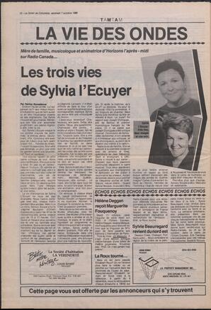 Le Soleil de Colombie, September 7, 1988, page 10