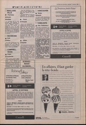 Le Soleil de Colombie, September 7, 1988, page 3