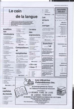 Le Soleil de Colombie, September 2, 1988, page 15