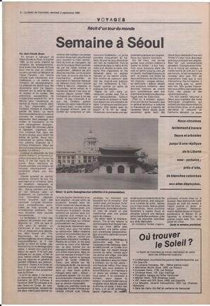 Le Soleil de Colombie, September 2, 1988, page 8