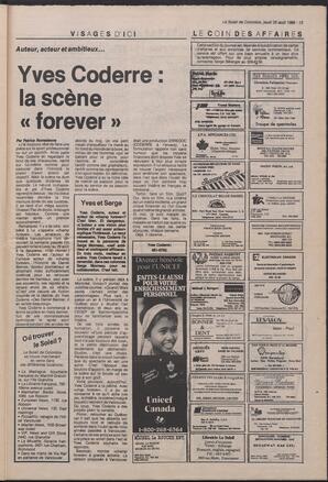 Le Soleil de Colombie, August 26, 1988, page 13