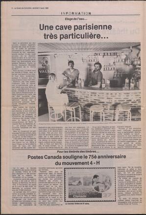 Le Soleil de Colombie, August 5, 1988, page 6
