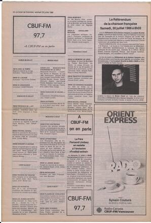 Le Soleil de Colombie, July 29, 1988, page 10
