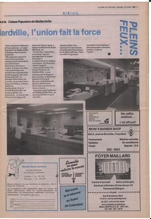 Le Soleil de Colombie, July 15, 1988, page 11