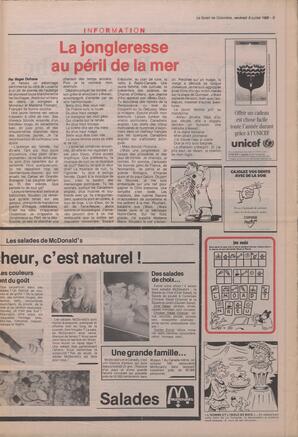 Le Soleil de Colombie, July 8, 1988, page 9