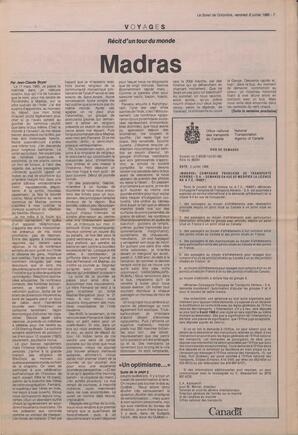 Le Soleil de Colombie, July 8, 1988, page 7