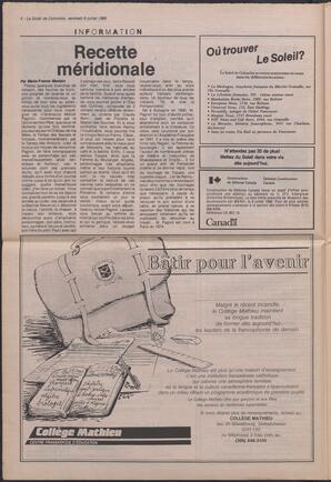 Le Soleil de Colombie, July 8, 1988, page 4
