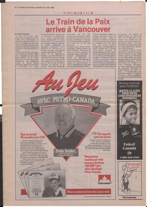 Le Soleil de Colombie, July 1, 1988, page 20