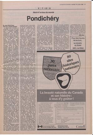 Le Soleil de Colombie, July 1, 1988, page 13