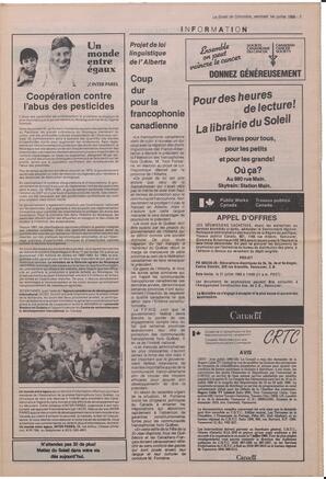 Le Soleil de Colombie, July 1, 1988, page 7