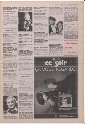 Le Soleil de Colombie, June 24, 1988, page 13