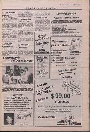 Le Soleil de Colombie, June 24, 1988, page 3