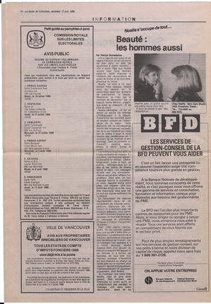 Le Soleil de Colombie, June 17, 1988, page 14